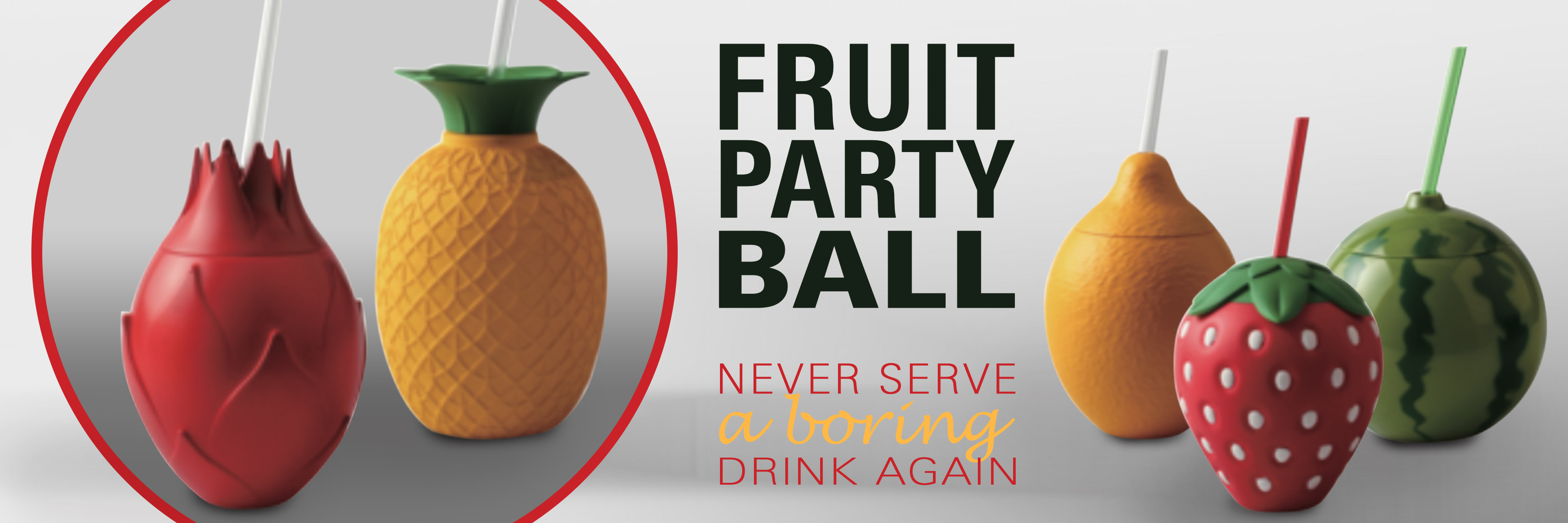 fruit party balls banner