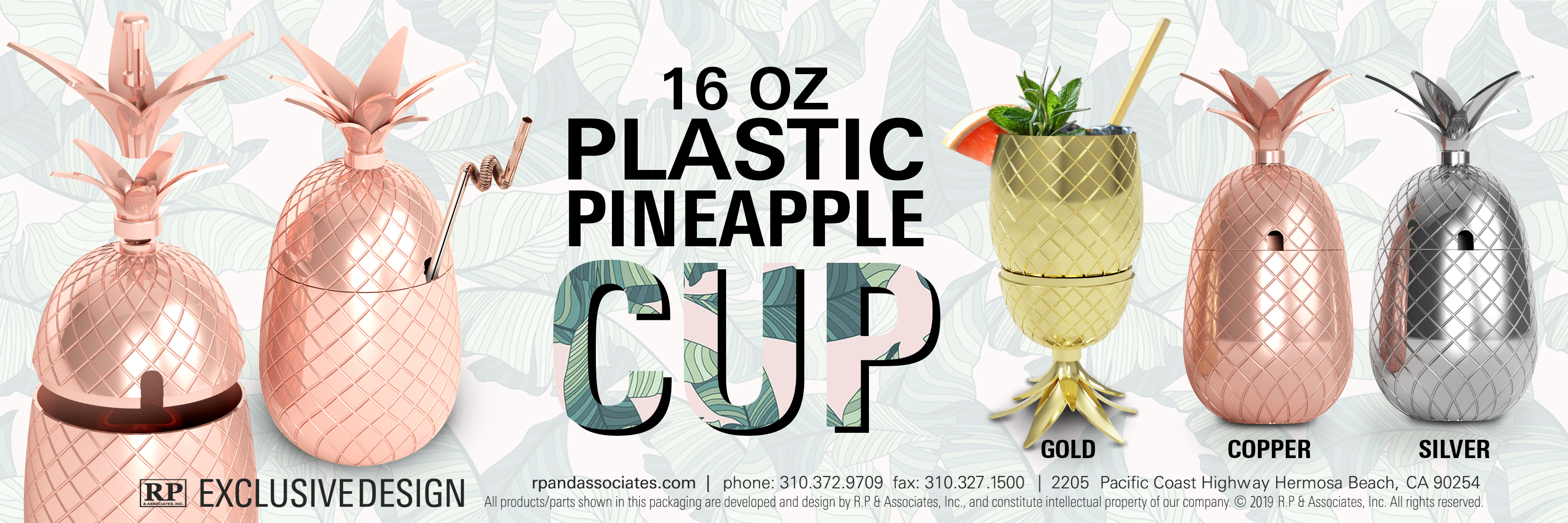 acrylic electroplated pineapple cup