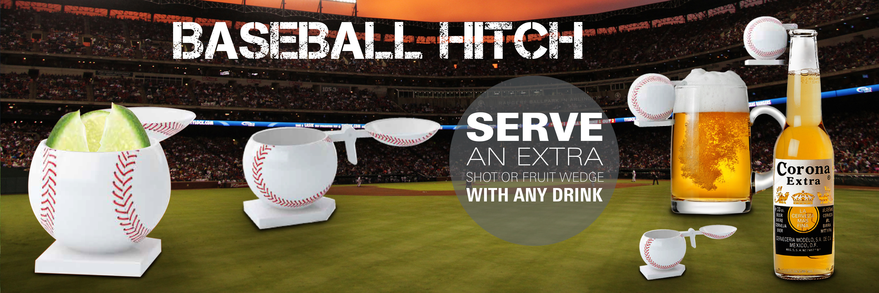 Baseball Hitch Shot Glass Custom