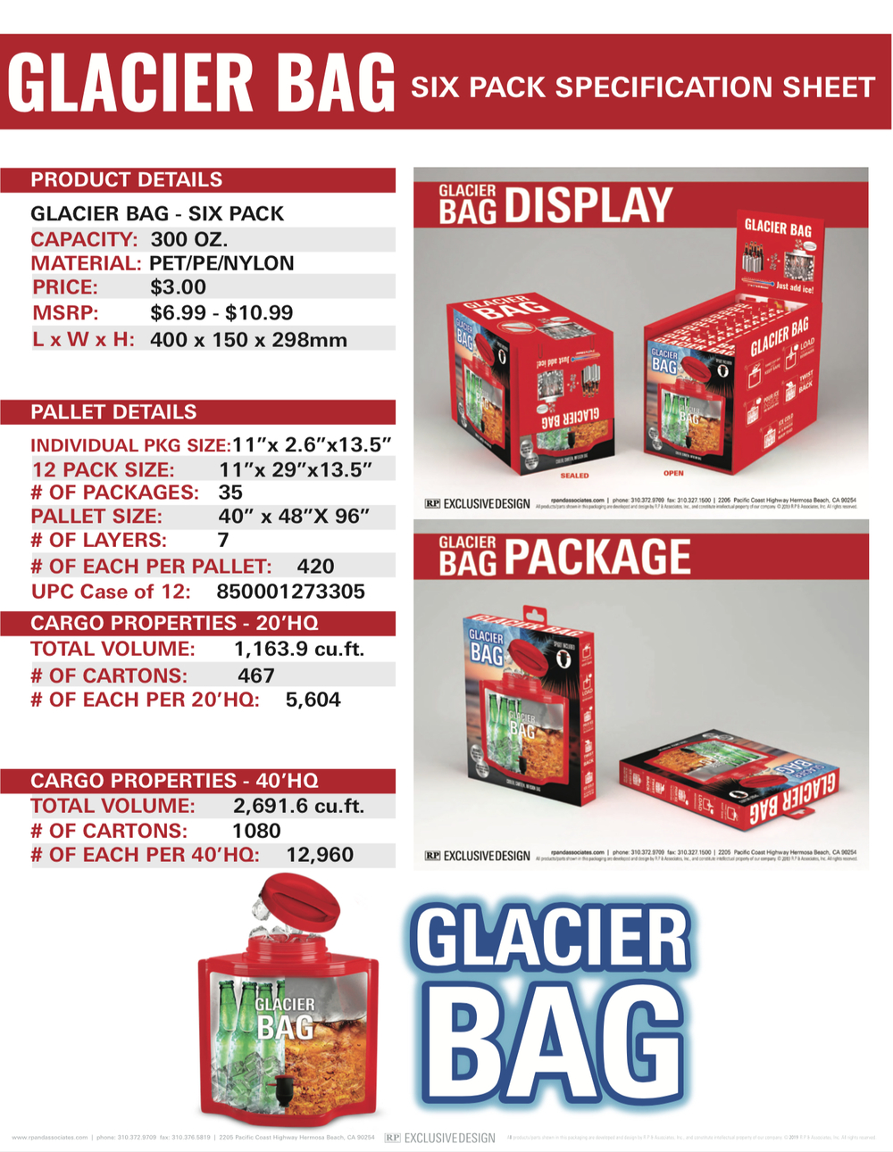 glacier bag 6 pack sell sheet 2