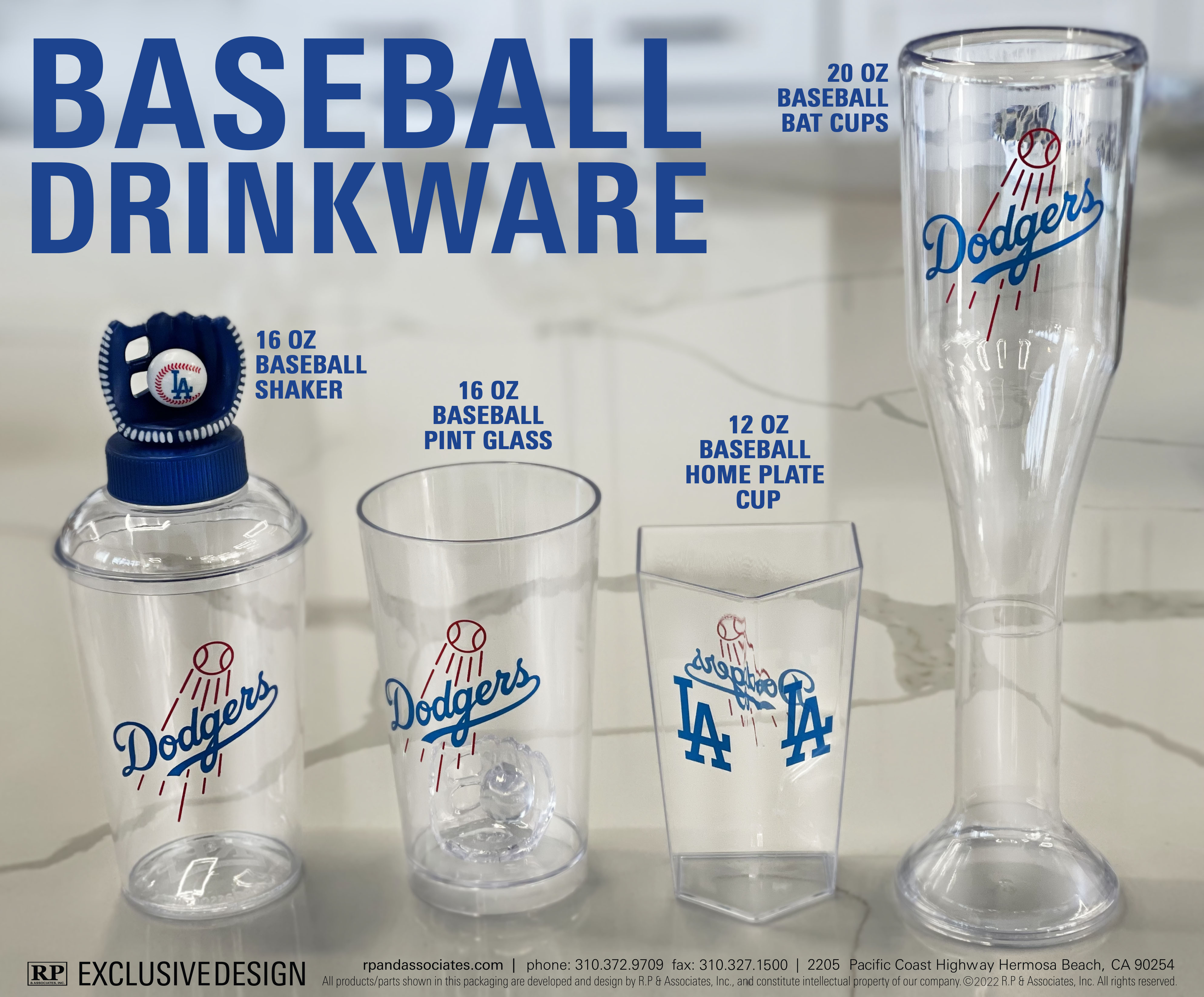 custom baseball drinkware