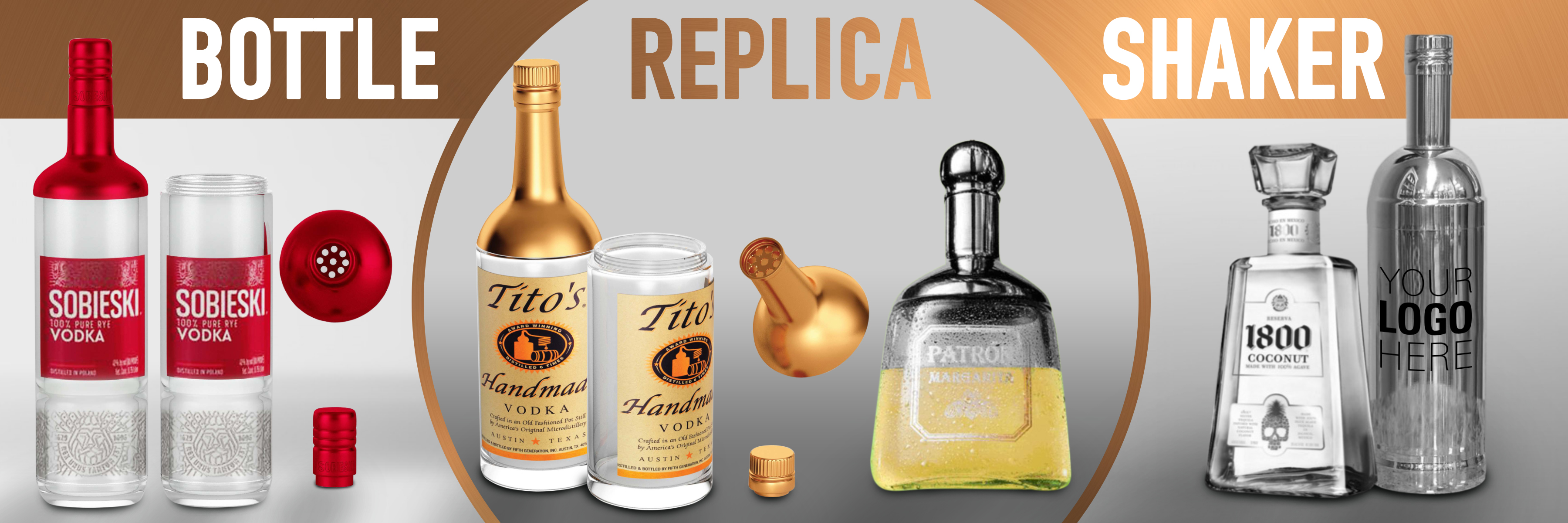 replica bottle shakers