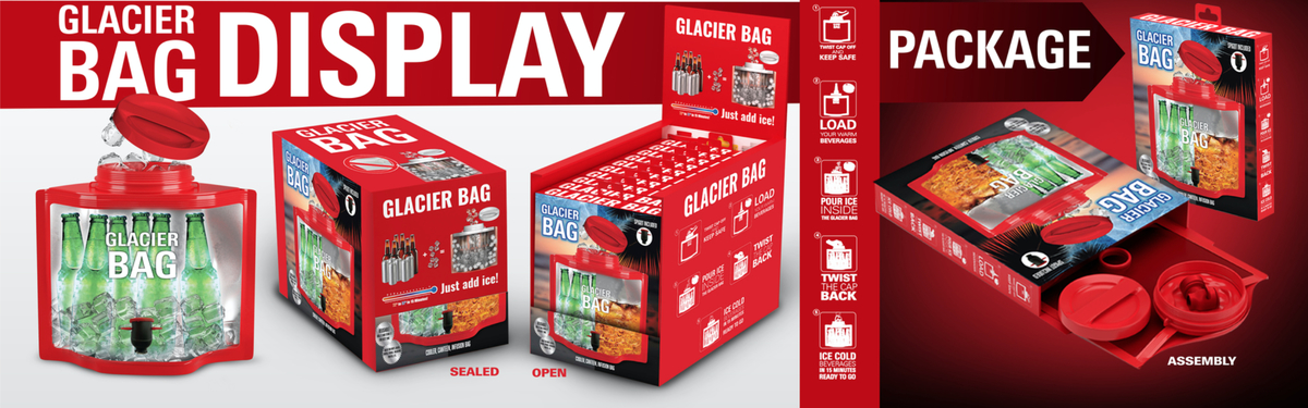 glacier bag retail packaging