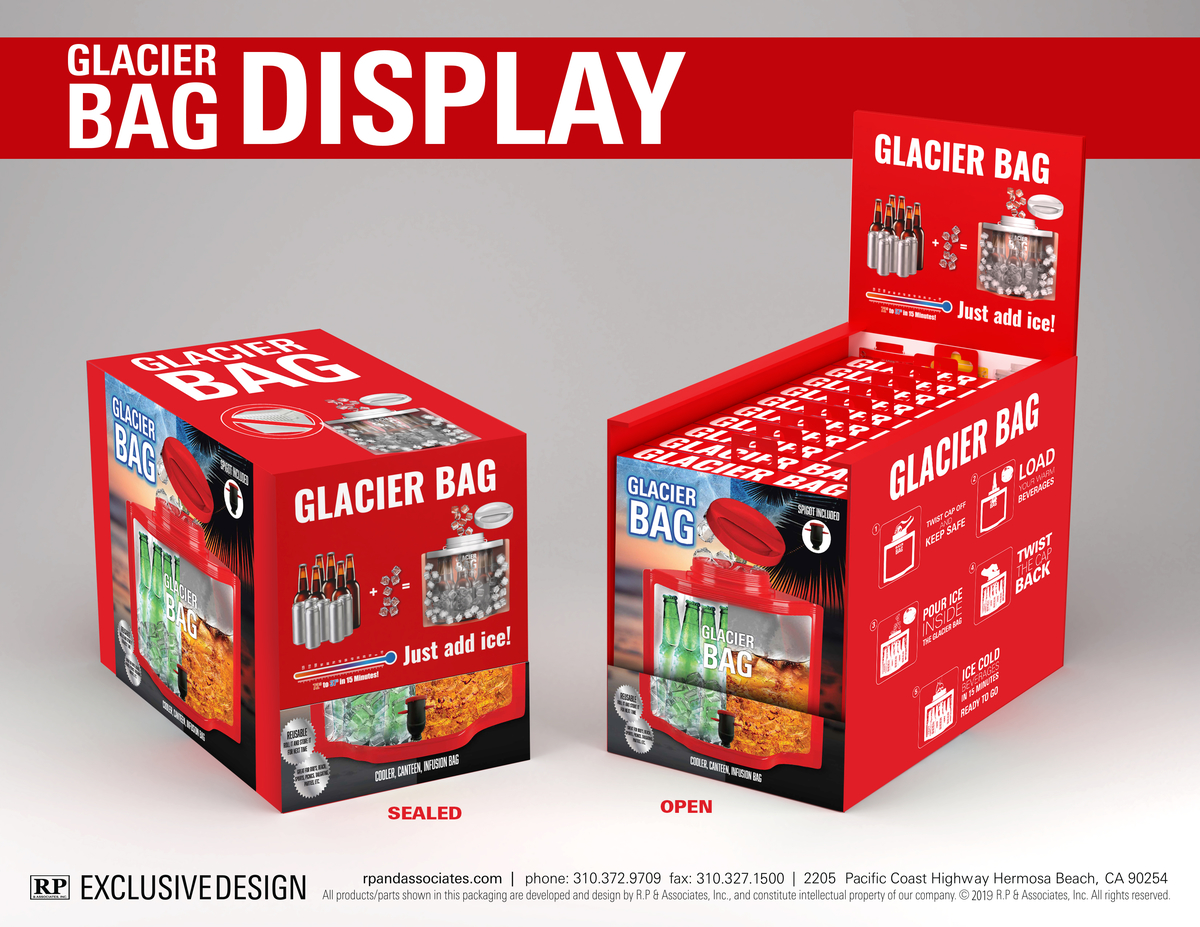 glacier bag retail packaging
