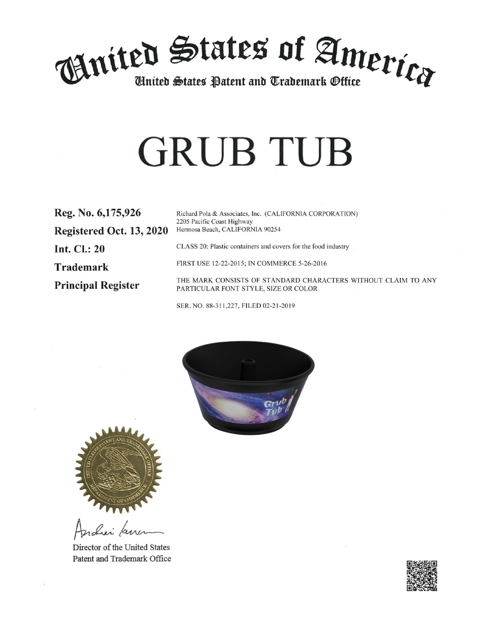 grub tub patent