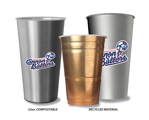 plastic metallic cups