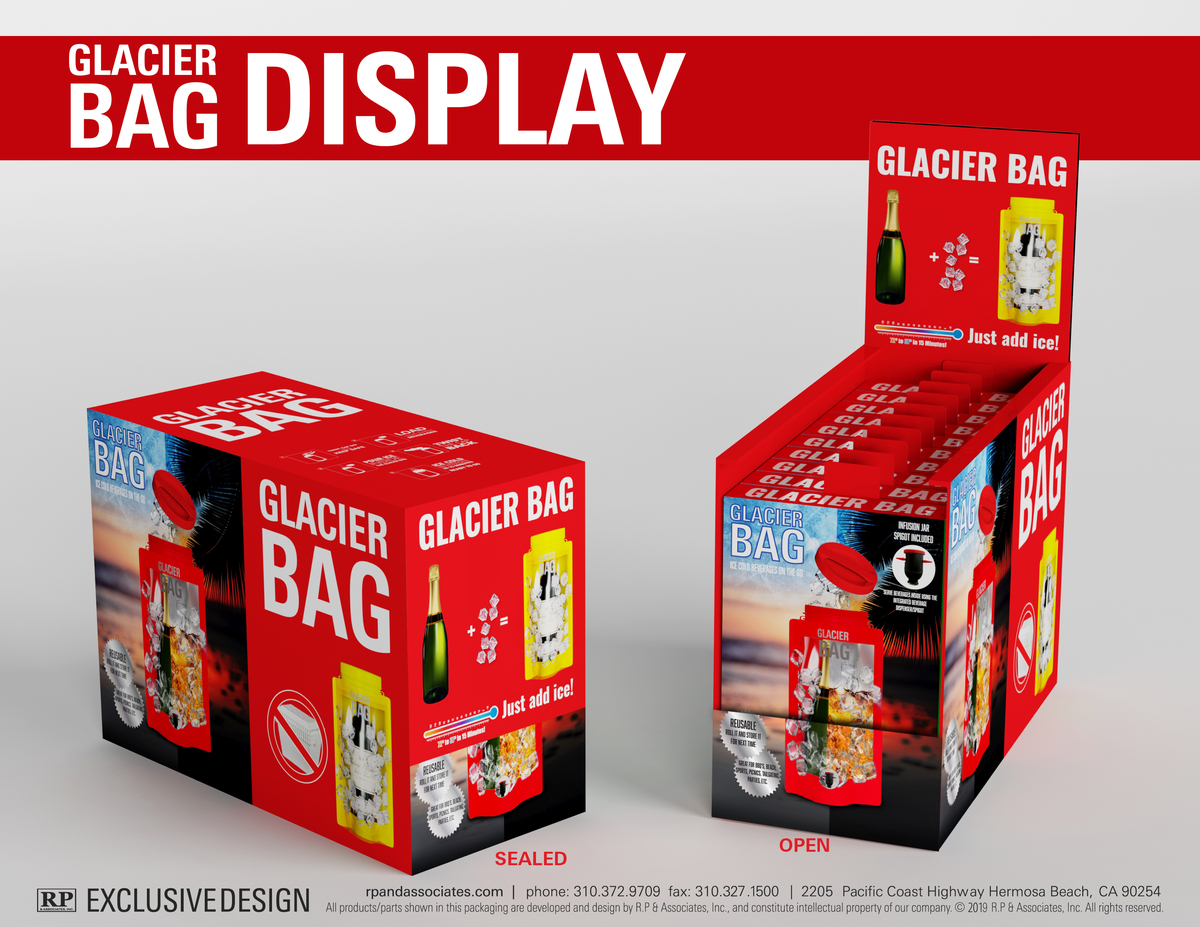 glacier bag retail packaging single bottle