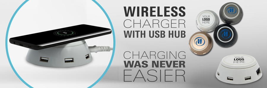 wireless charger with usb hub