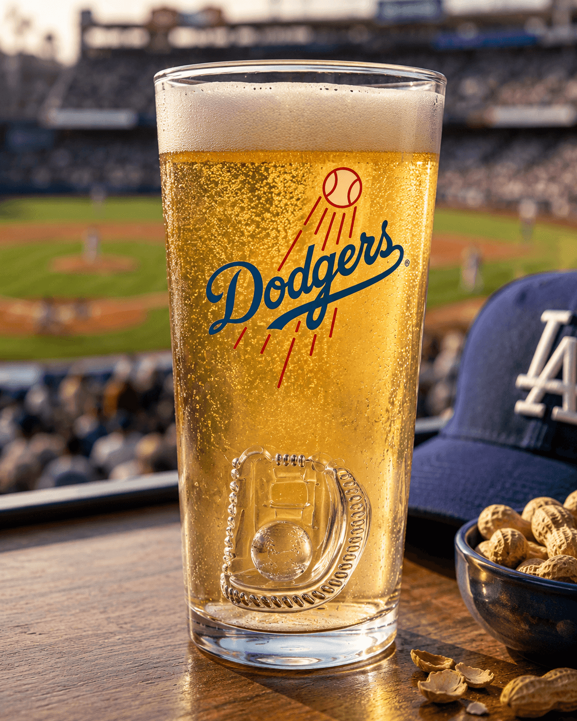 Baseball Glove 3D Molded Pint Glass