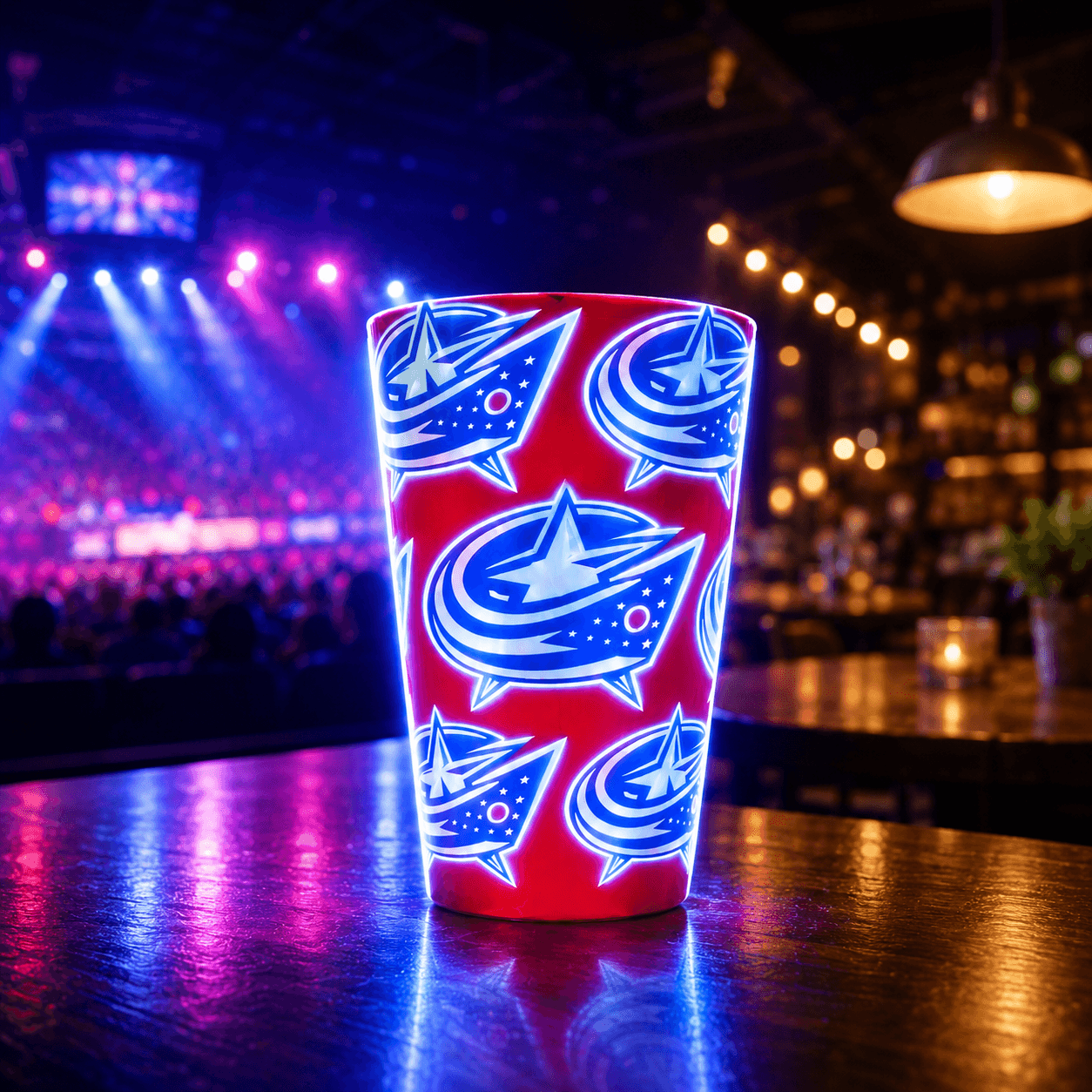 Liquid-Activated Luminescent LED Cup