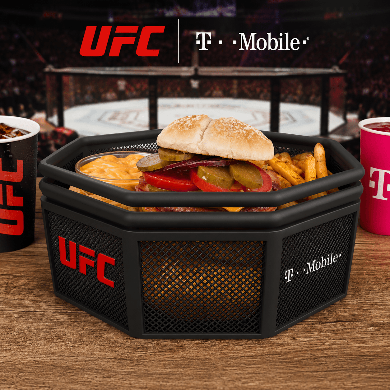 Octagon-Shaped Food Basket